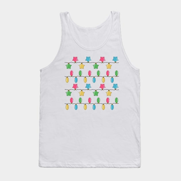 Christmas Lights Tank Top by Designoholic